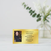 ルッサス・エレガント金ゴールド・バンドの背景写真 名刺 (スタンド正面)