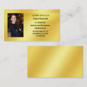 ルッサス・エレガント金ゴールド・バンドの背景写真 名刺 (正面/裏面)
