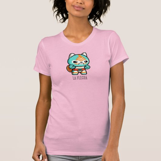 ルッチャライベキャットマスクメキシコレスリングラフレチャ Tシャツ (正面)