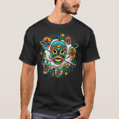 ルッチャライベマスクメキシコルチャドルメキシコレスラー Tシャツ (正面)