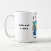 ルッツーパーソナライズされた名付きマルタ コーヒーマグカップ (左)