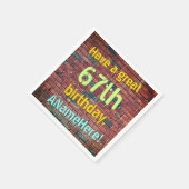 ルッ動揺してク67位誕生日紙ナプキンス スタンダードカクテルナプキン (角)