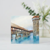 ルツェルンのチャペル橋（スイス） カード (スタンド正面)