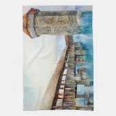 ルツェルンのチャペル橋（スイス） キッチンタオル (縦)