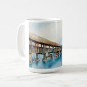 ルツェルンのチャペル橋(スイス) コーヒーマグカップ (正面左)