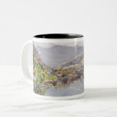 ルツェルンの間隔の山Pilatusの湖 ツートーンマグカップ (正面左)