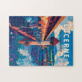 ルツェルンスイストラベルアートヴィンテージ ジグソーパズル (横)