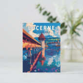 ルツェルンスイストラベルアートヴィンテージ ポストカード (スタンド正面)