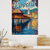 ルツェルンスイスヴィンテージトラベル ポスター (キッチン)