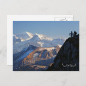 ルツェルンスイス連邦共和国の山Pilatusのハイカー ポストカード (正面/裏面)