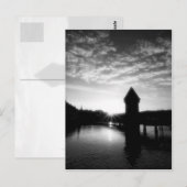 ルツェルンチャペルブリッジサンライズ ポストカード (正面/裏面)