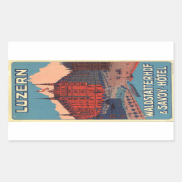 ルツェルンワルダタターホフアンドサボイホテル 長方形シール