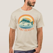 ルツェルン湖のパーチ釣り日の出から日没まで Tシャツ (正面)