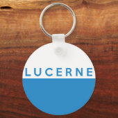 ルツェルン県スイス国旗の文字名 キーホルダー (正面)