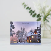 ルツェルン・スイスのハガキ城の街灯 ポストカード (スタンド正面)