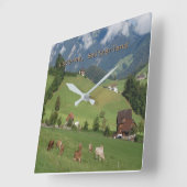 ルツェルン、スイスの時計 スクエア壁時計 (傾斜)