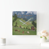 ルツェルン、スイスの時計 スクエア壁時計 (ホーム)