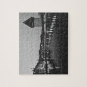 ルツェルン(スイス連邦共和国)のチャペル橋 + 川Reuss ジグソーパズル (縦)