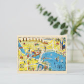 ルツェルン スイス カラフル マップ ポストカード (スタンド正面)