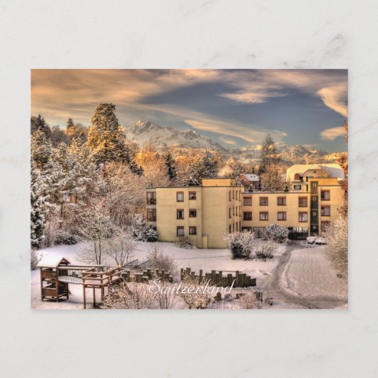 ルツェルン スイス ピラトゥス山 HDR 写真 ポストカード (正面)