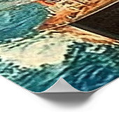 ルツェルン,スイス,ボートに乗った女の子,ヴィンテージ ポスター (角)