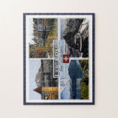 ルツェルン – スイス – モザイク –  ジグソーパズル (縦)