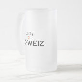 ルツェル動揺してン・シュウィズ(ルツェルン・スイス) フロストグラスビールジョッキ (正面左)