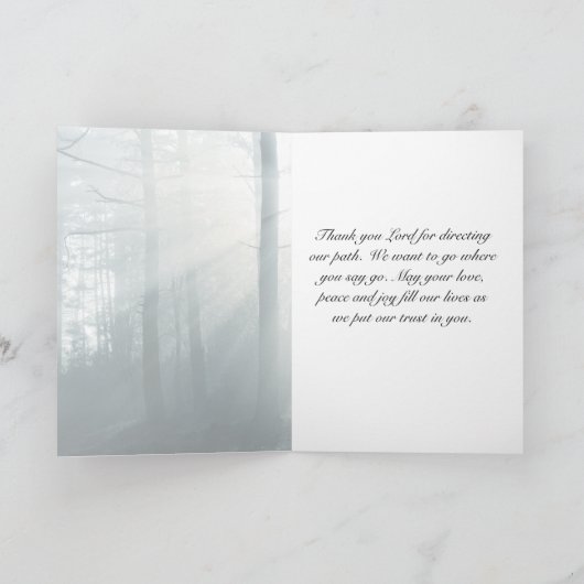 ルツ 1:16 聖書、あなたが行くところへ私は行く オーダーメイド サンキューカード (内部)