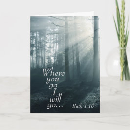 ルツ 1:16 聖書、あなたが行くところへ私は行く オーダーメイド サンキューカード