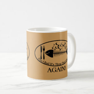 ルテおもしろいフィッシュファーザーデイコーヒーマグ コーヒーマグカップ
