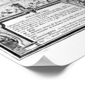 ルテティアまたはパリの最初の計画 ポスター (角)