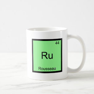 ルテニウム - ルソー 笑える元素 化学記号 Tシャツ コーヒーマグカップ