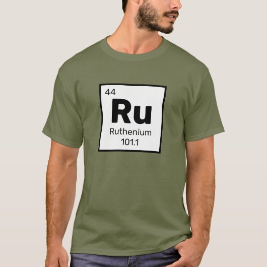 ルテニウム/周期表 – Ru要素Tシャツ Tシャツ (正面)