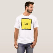ルテニウム Le 笑える化学元素記号 Tシャツ (正面フル)