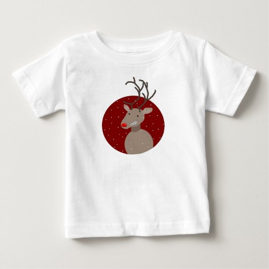 ルディのトナカイのティー ベビーTシャツ (正面)