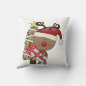 ルディのトナカイの休日の木 クッション (裏面)