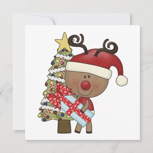 ルディのトナカイの休日の木 シーズンカード (正面)