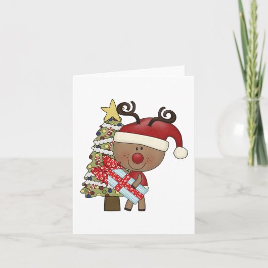 ルディのトナカイの休日の木 シーズンカード (正面)