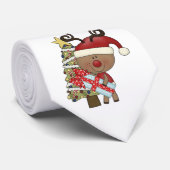 ルディのトナカイの休日の木 ネクタイ (ロール)