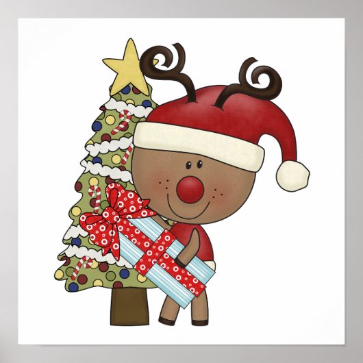 ルディのトナカイの休日の木 ポスター (正面)