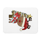 ルディのトナカイの休日の木 マグネット (横)