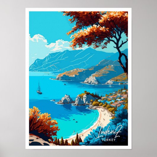 ルデニスターキートラベルヴィンテージイラストレーション ポスター (正面)