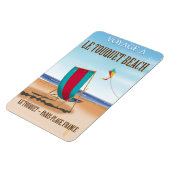 ルトゥーケビーチヴィンテージフランスの旅行ポスター マグネット (左側)