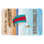 ルトゥーケビーチヴィンテージフランスの旅行ポスター マグネット (横)