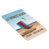 ルトゥーケビーチヴィンテージフランスの旅行ポスター マグネット (右側)