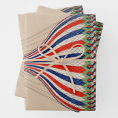 ルトリコロールヴィンテージホットエアバルーンプリント ラッピングペーパーシート (インサイチュ)