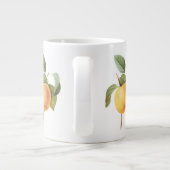 ルドゥートのカリーヴィル・アップル、ヴィンテージ果物食品 ジャンボコーヒーマグカップ (裏面)