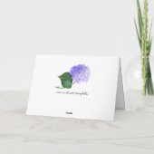 ルドゥートパープルアジサイのグリーティングカード カード (裏面)