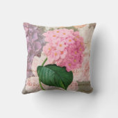 ルドゥートピンクパープルフラワーズ装飾用クッション クッション (裏面)