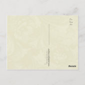 ルドゥートレッドカメリアボタニカルプリントはがき ポストカード (裏面)